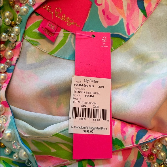Lilly Pulitzer Floral Dress in Pink and Green - Picture 9 of 9